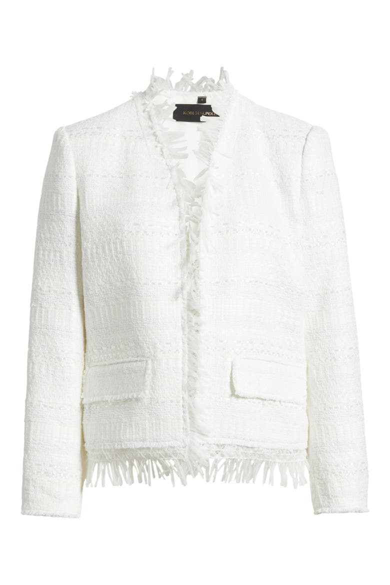 Harper Tweed Jacket, Alternate, color, WHITE