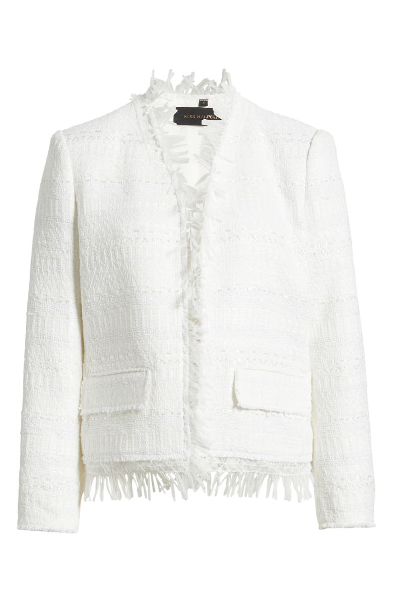 KOBI HALPERIN Harper Tweed Jacket, Alternate, color, White
