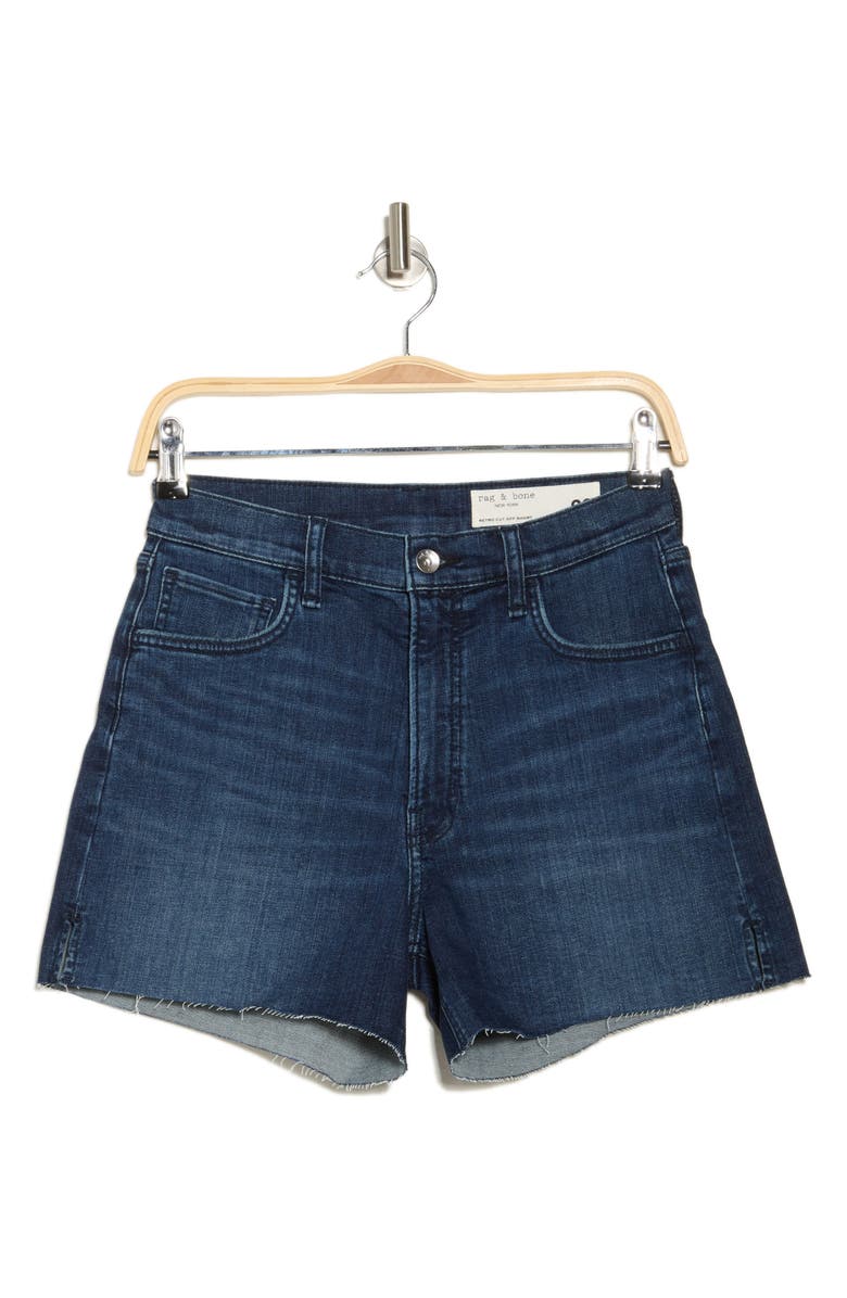 rag & bone Retro Cutoff Denim Shorts, Alternate, color, Ella Dark