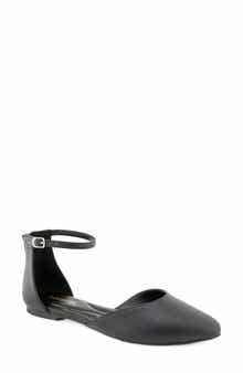 Gaeta Ankle Strap Pointed Toe Flat