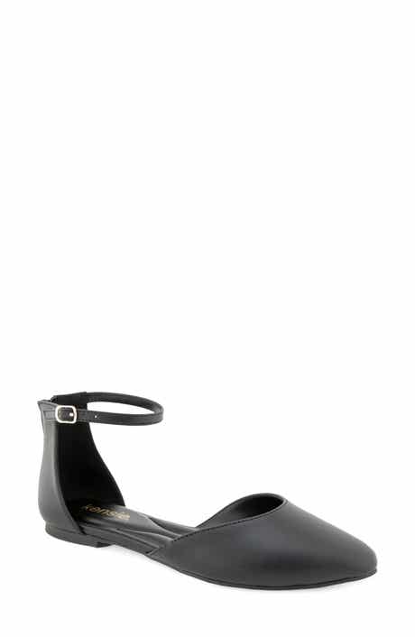 Gaeta Ankle Strap Pointed Toe Flat