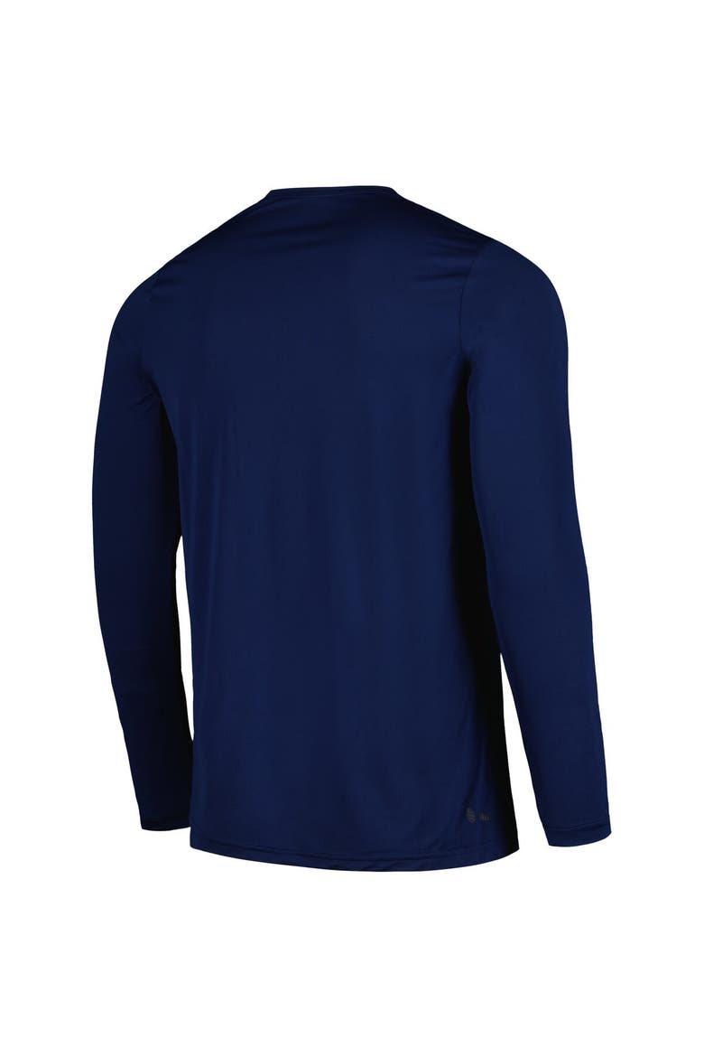Men's adidas Navy Sporting Kansas City 2024 Jersey Hook AEROREADY Long Sleeve T-Shirt, Alternate, color, Navy