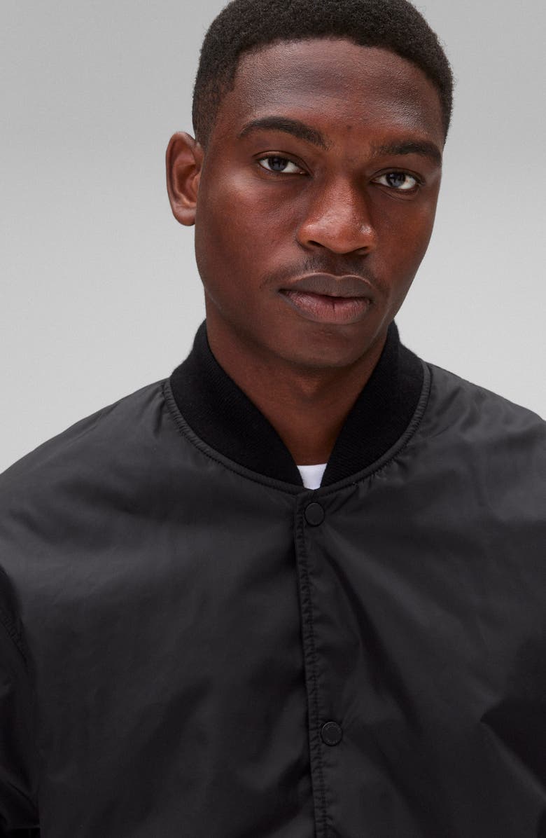 Reigning Champ ECONYL<sup>®</sup> Satin Stadium Jacket, Alternate, color, Black