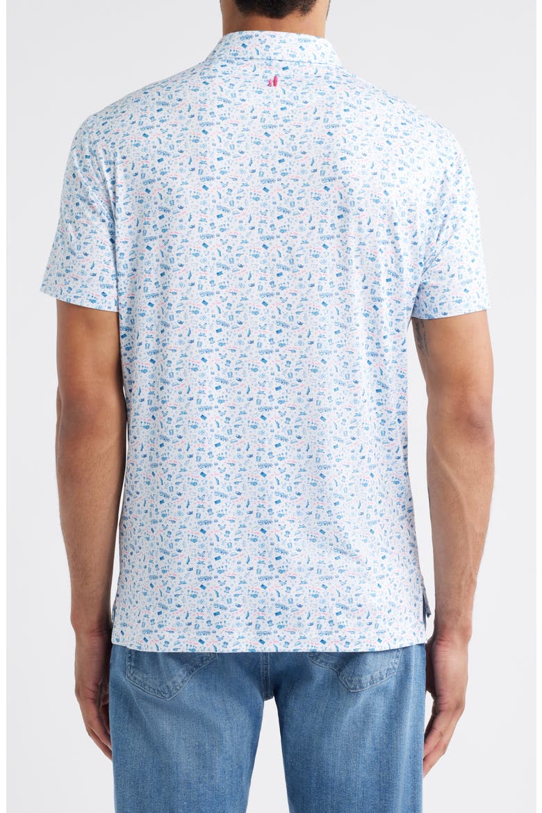 Jo Merica Icon Print Featherweight Performance Polo, Alternate, color, BARRACUDA
