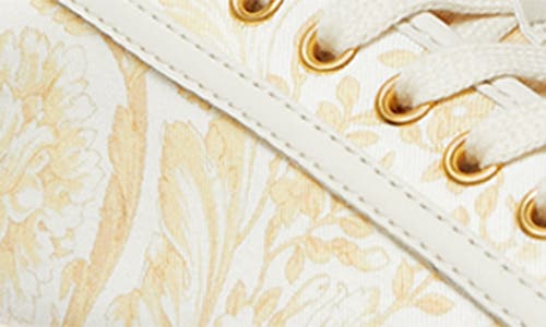 Versace Barocco Jacquard Greca Low Top Sneaker In White