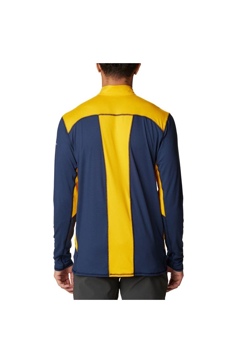 Columbia Men's Columbia Navy West Virginia Mountaineers Tech Trail<sup>™</sup> Omni-Shade Quarter-Zip Top, Alternate, color, Navy