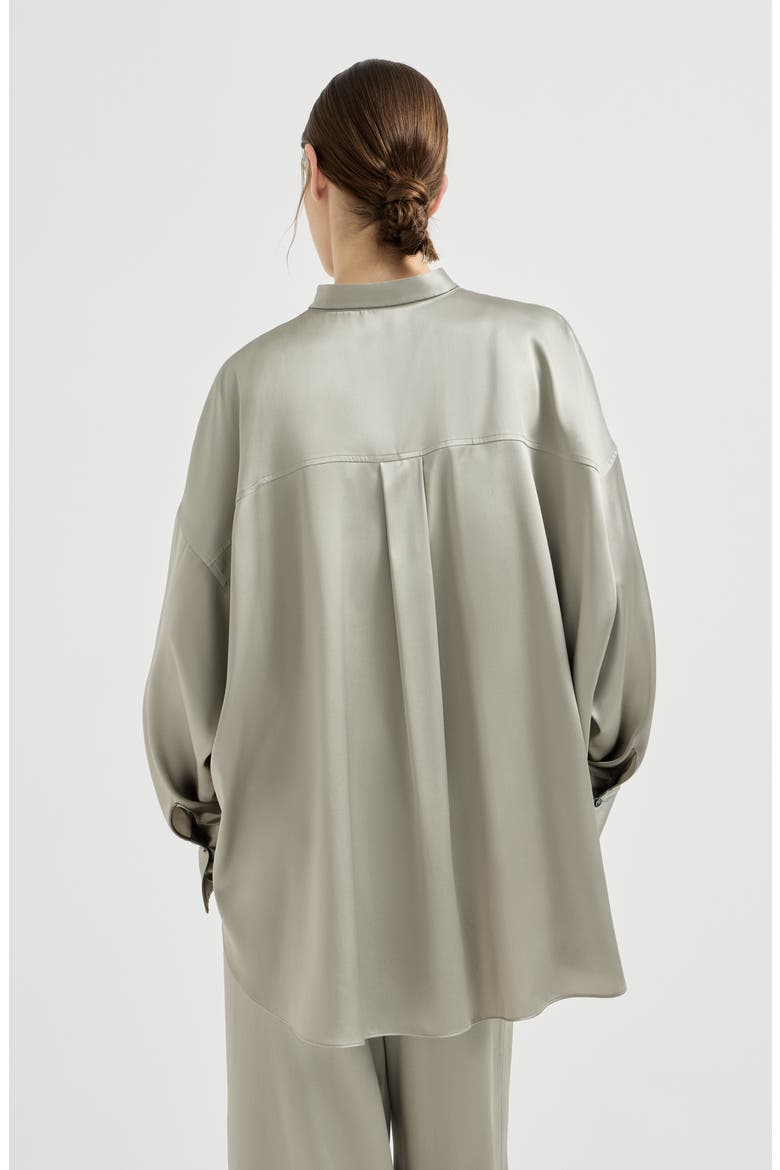 Mandarin-collar shirt, Alternate, color, Olive
