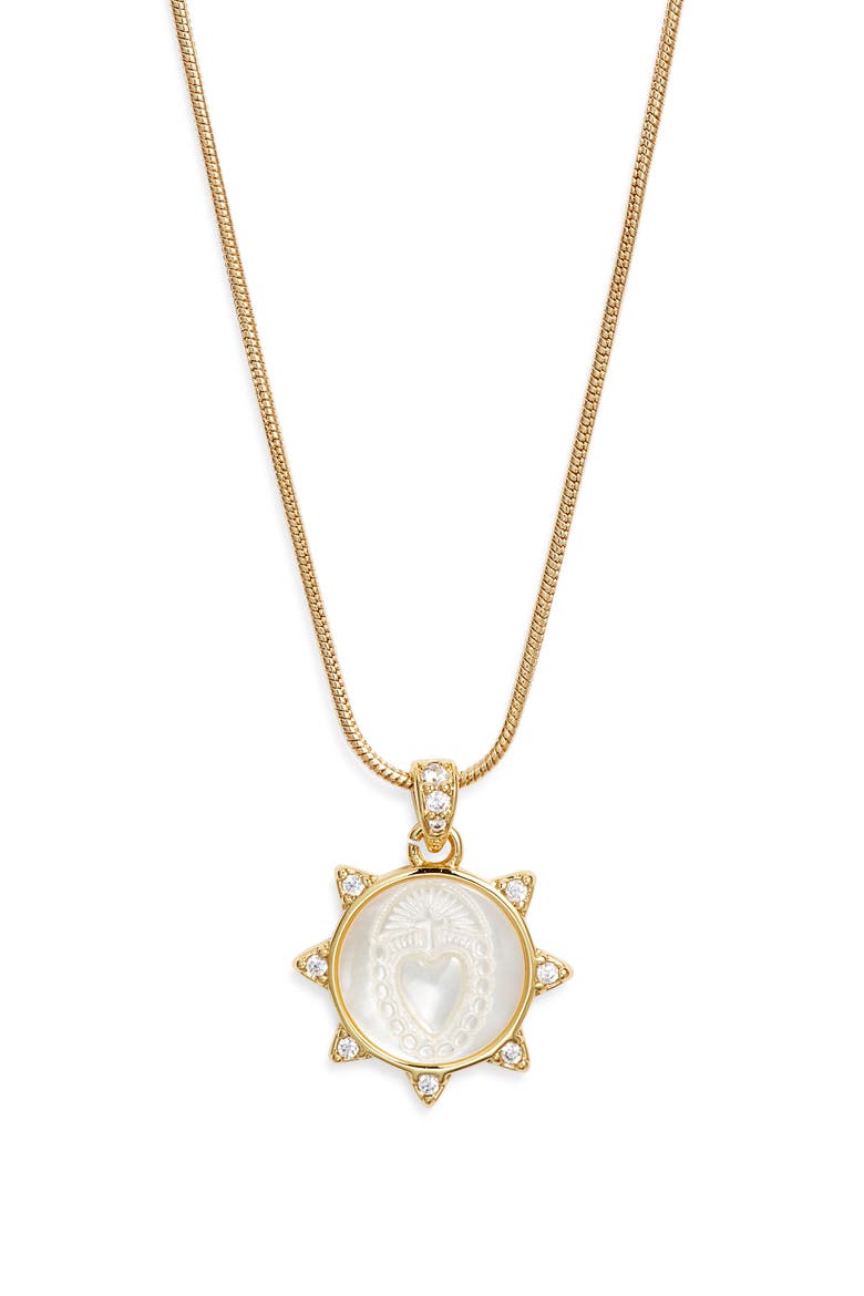 Sacred Sol Pendant Necklace, Main, color, GOLD