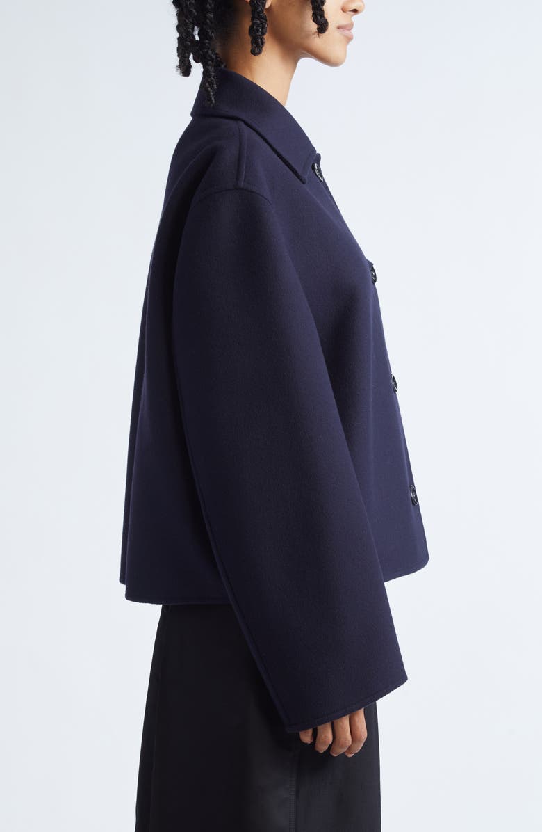 Jil Sander Handmade Double Face Wool Short Jacket, Alternate, color, Midnight