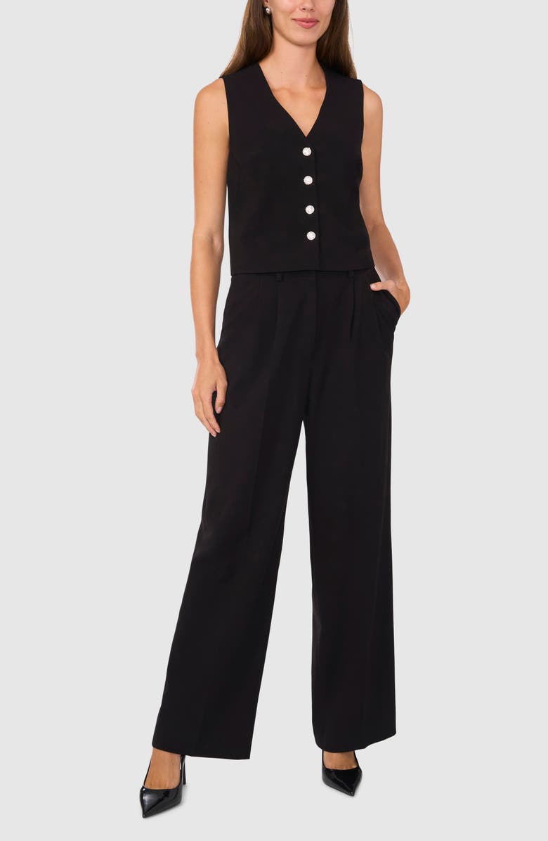 Halogen<sup>®</sup> Rhinestone Button Vest, Alternate, color,