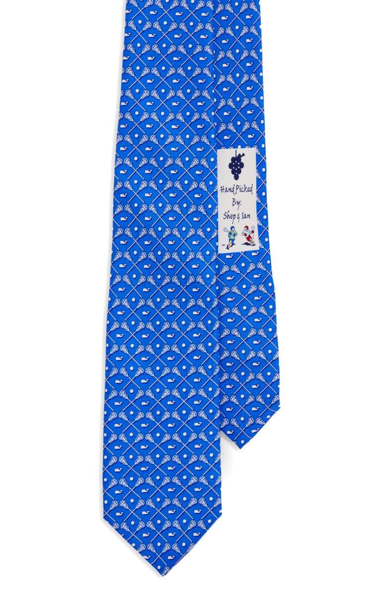 vineyard vines Kids' Lacrosse Sticks Silk Tie, Main, color, Hull Blue