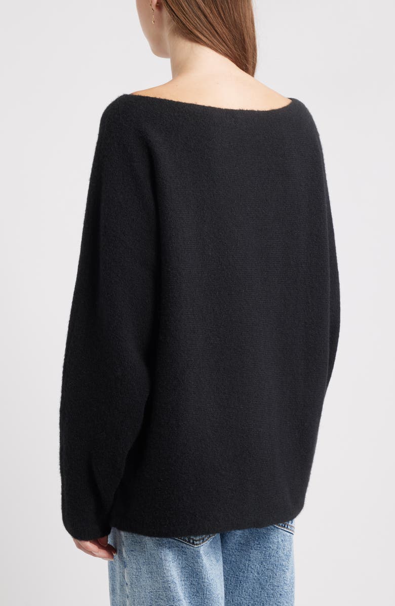 BP. Lofty Boat Neck Oversize Sweater, Alternate, color, Black