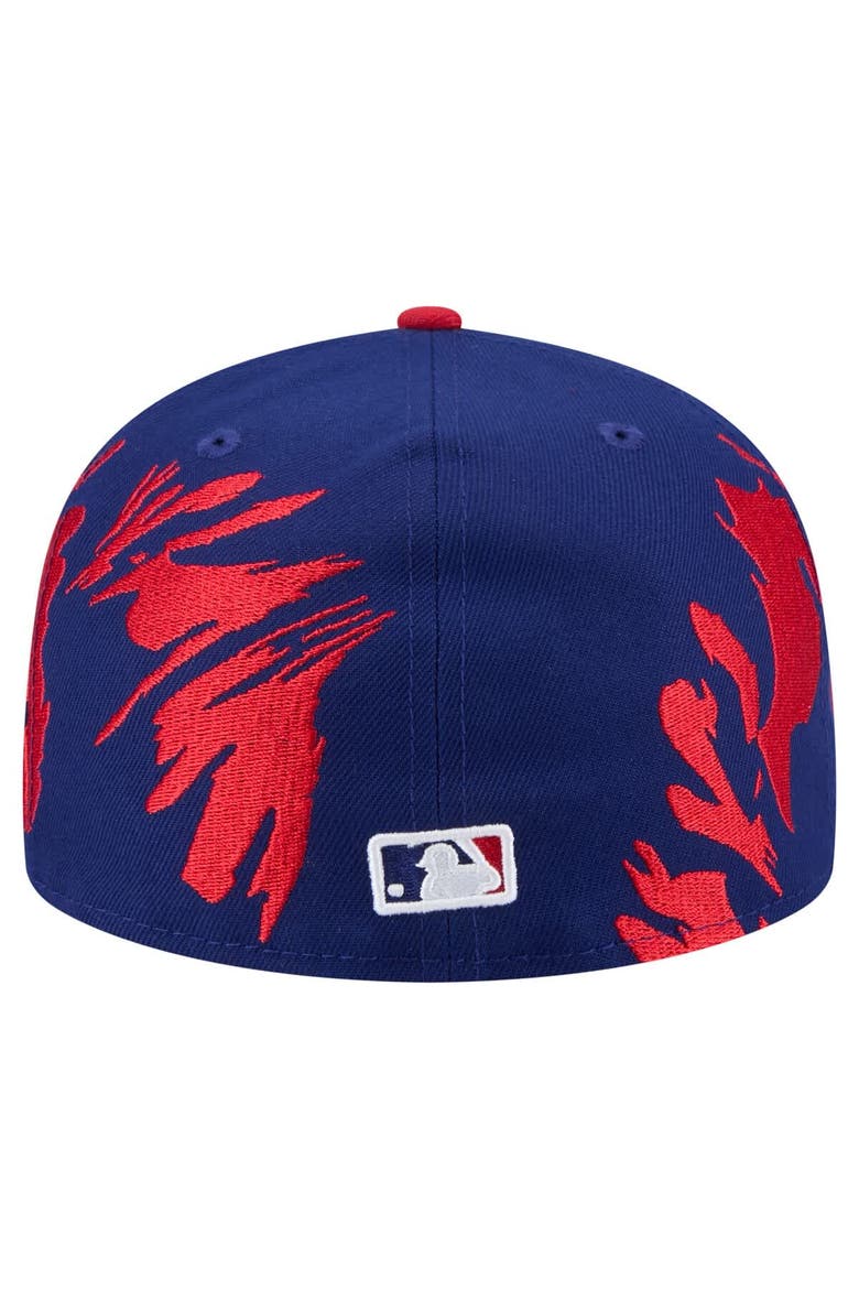 Men's New Era Royal/Red Texas Rangers Retro Pattern 59FIFTY Fitted Hat, Alternate, color, Royal