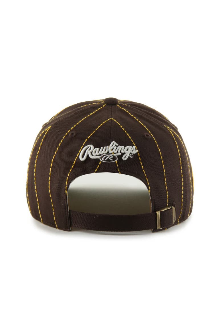 Men's '47 x Rawlings Brown San Diego Padres Pinstripe Hitch Adjustable Hat, Alternate, color, Brown