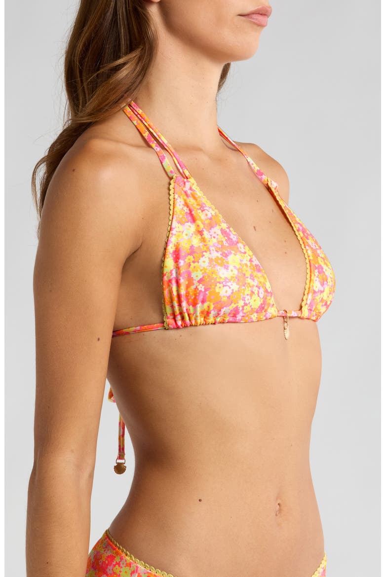 Halter Bikini Top, Alternate, color, MIMOSA MEADOWS