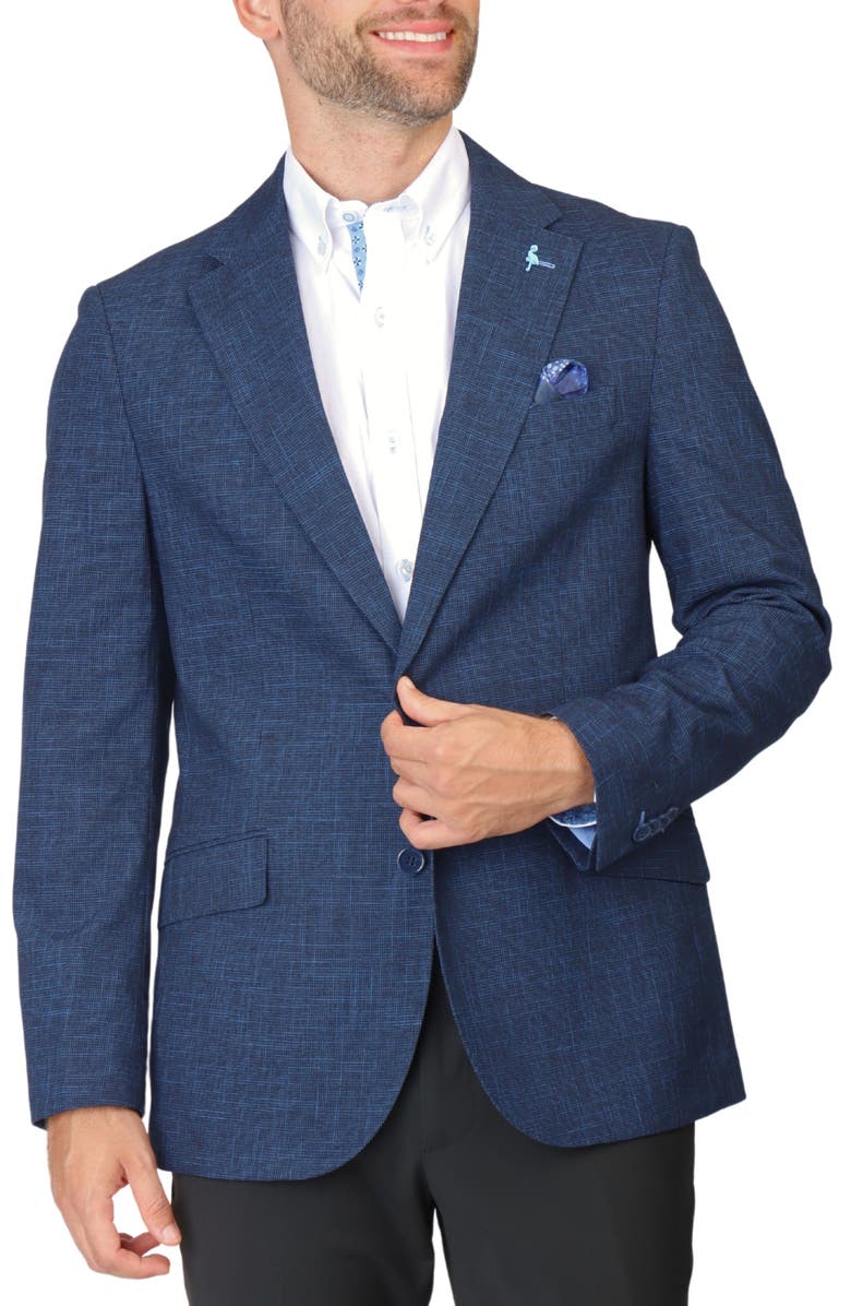 TailorByrd Broken Check Sport Coat, Main, color, Navy