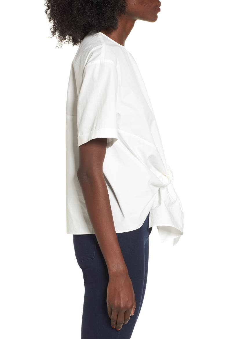 Tie Front Blouse, Alternate, color, WHITE