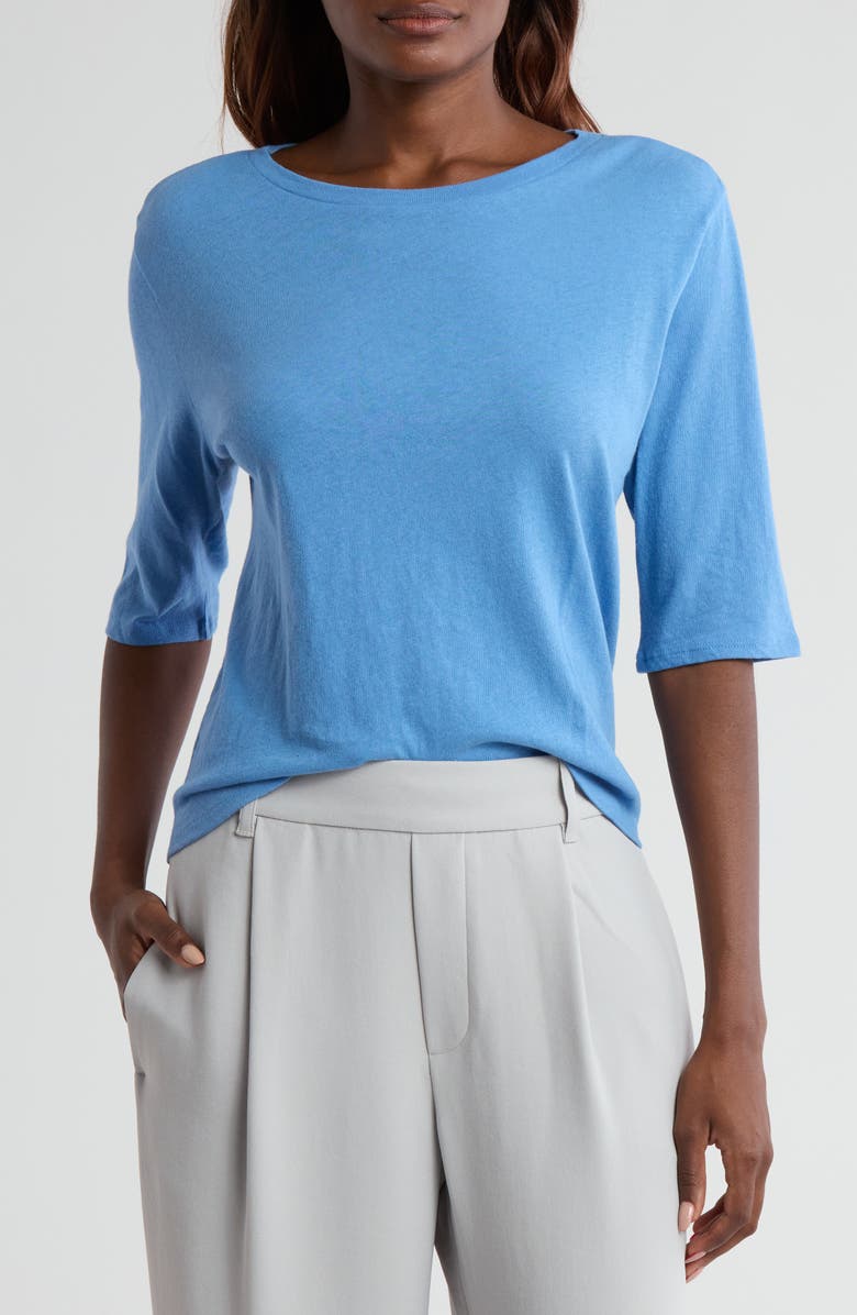 Vince Relaxed Elbow Sleeve T-Shirt, Main, color, Pool