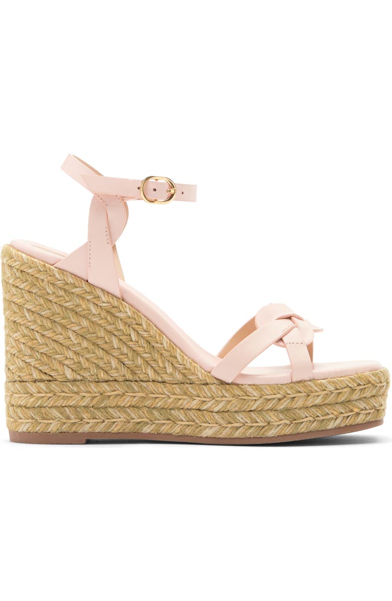 Stuart Weitzman Braided Platform Espadrille Wedge Sandal, Alternate, color, Rosewater