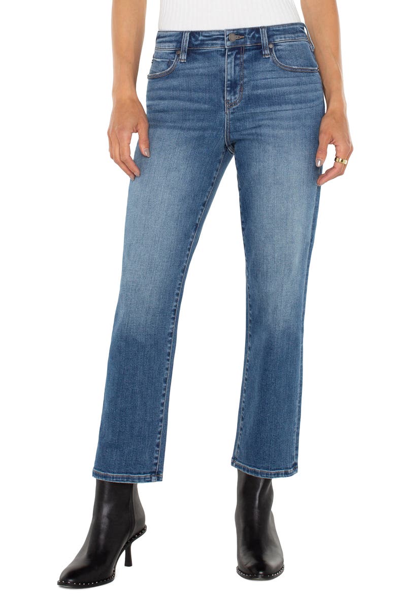 Liverpool Los Angeles Kennedy Distressed Crop Straight Leg Jeans ...
