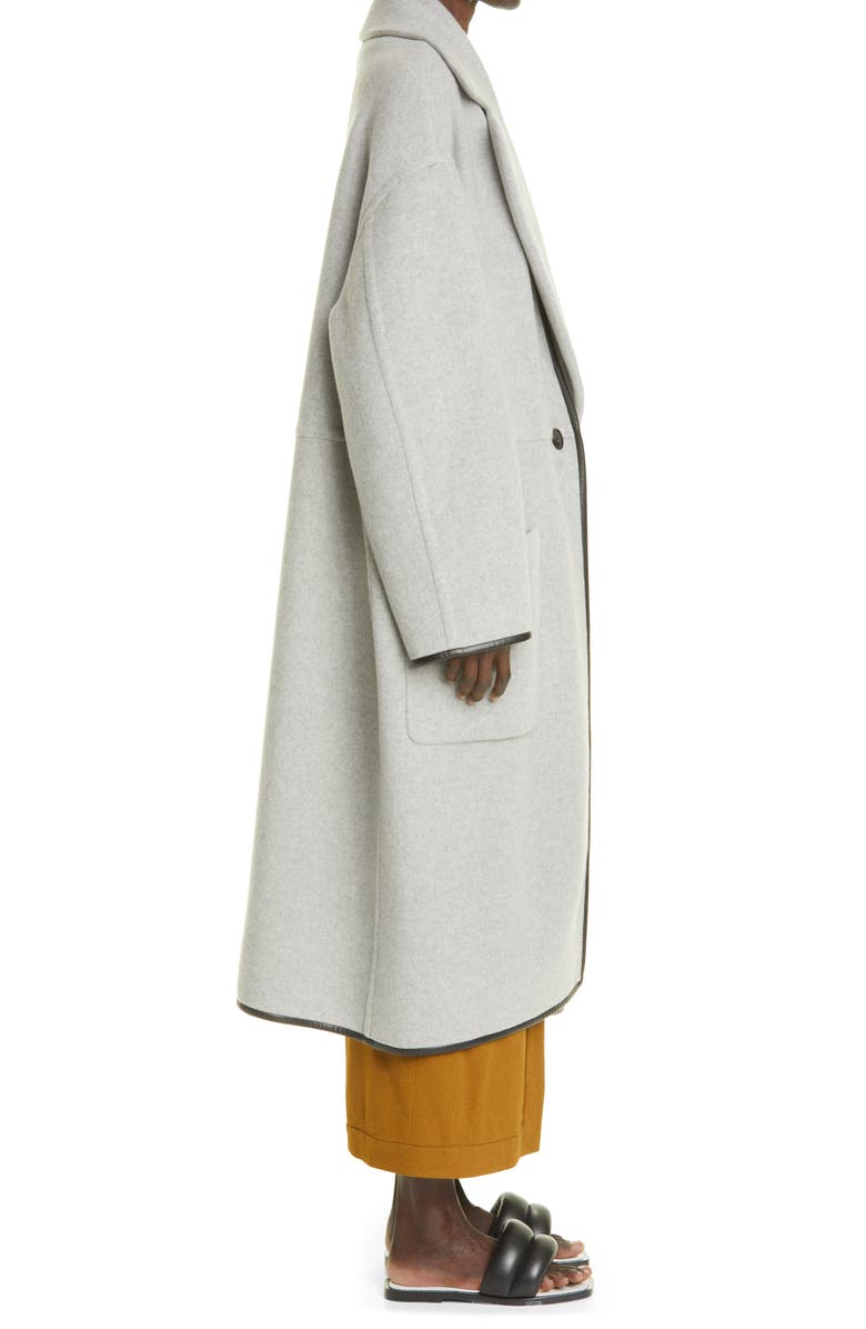 Proenza Schouler Oversize Double Face Cashmere Coat with Removable Collar, Alternate, color,
