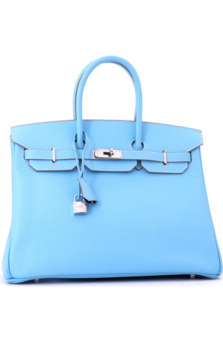 Pre-Owned Hermes Candy Birkin Bag Epsom 35, Alternate, color, Candy - Bleu Celeste/Mykonos