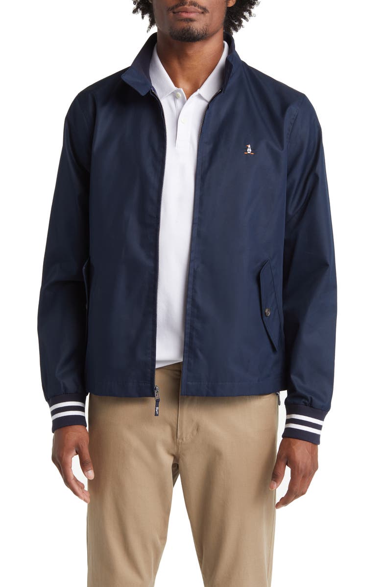 Original Penguin Slim Fit Water Resistant Twill Jacket, Main, color,