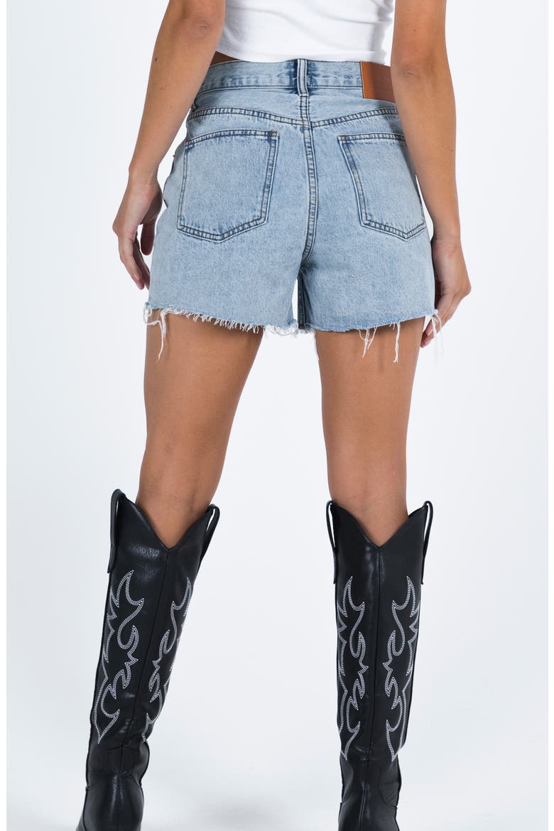 Xena Cutoff Denim Shorts, Alternate, color, BLUE