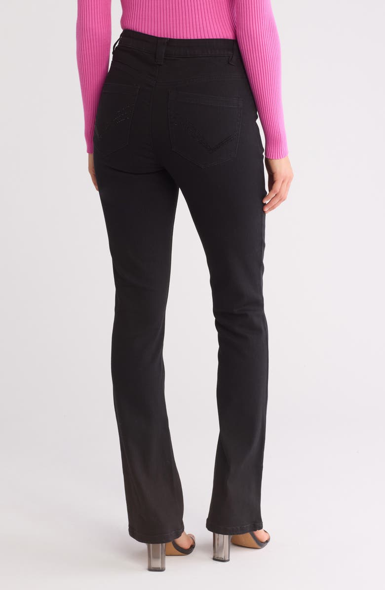 Democracy Itty Bitty Rhinestone Pocket Bootcut Jeans, Alternate, color, Black