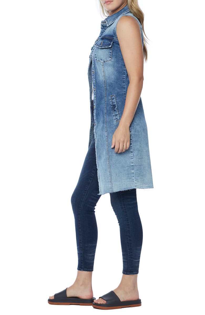 Wash Lab Denim Sleeveless Denim Dress, Alternate, color, City Blue