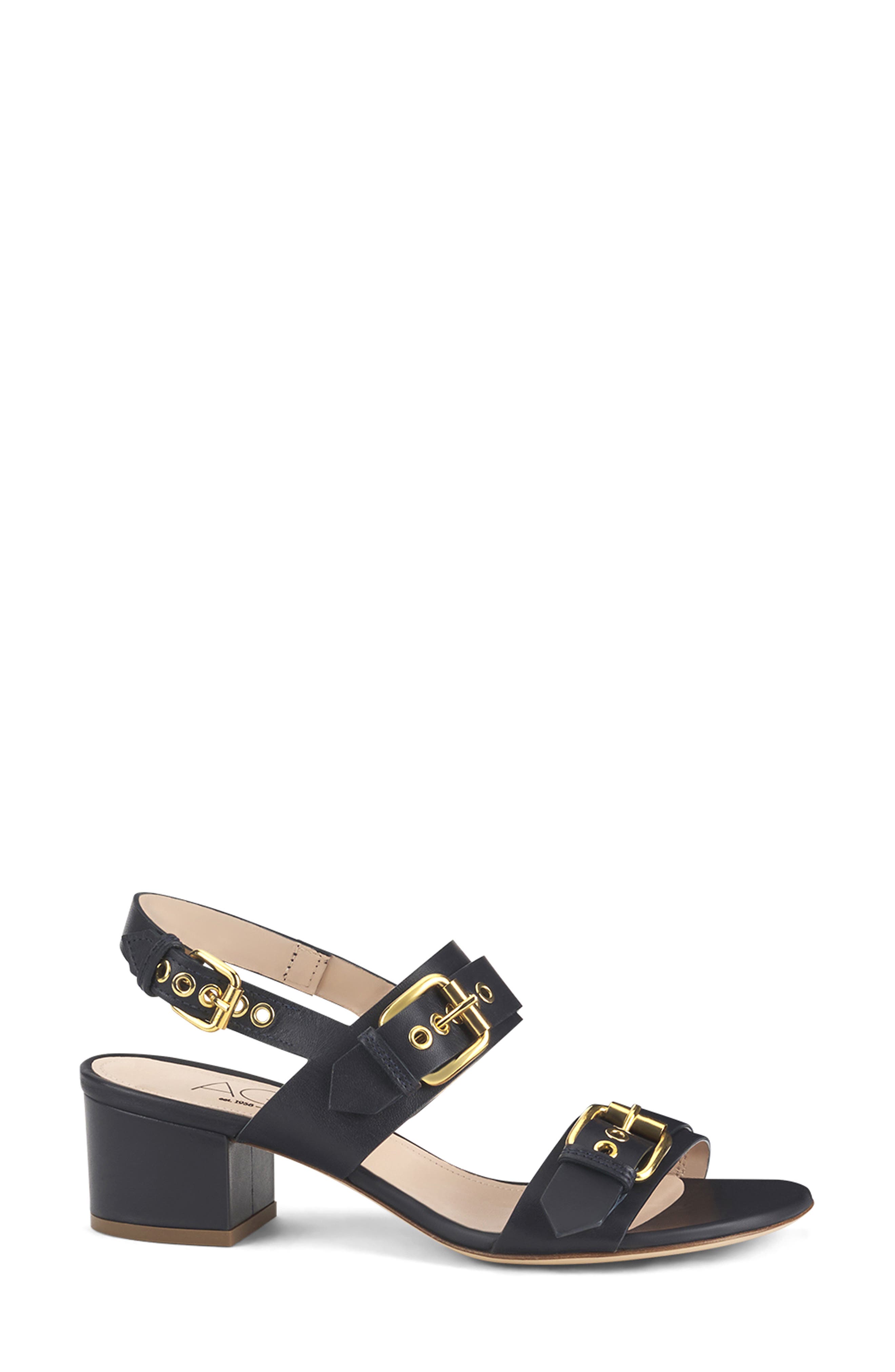 Lala Straps Sandal with Buckles, Alternate, color, NIGHT