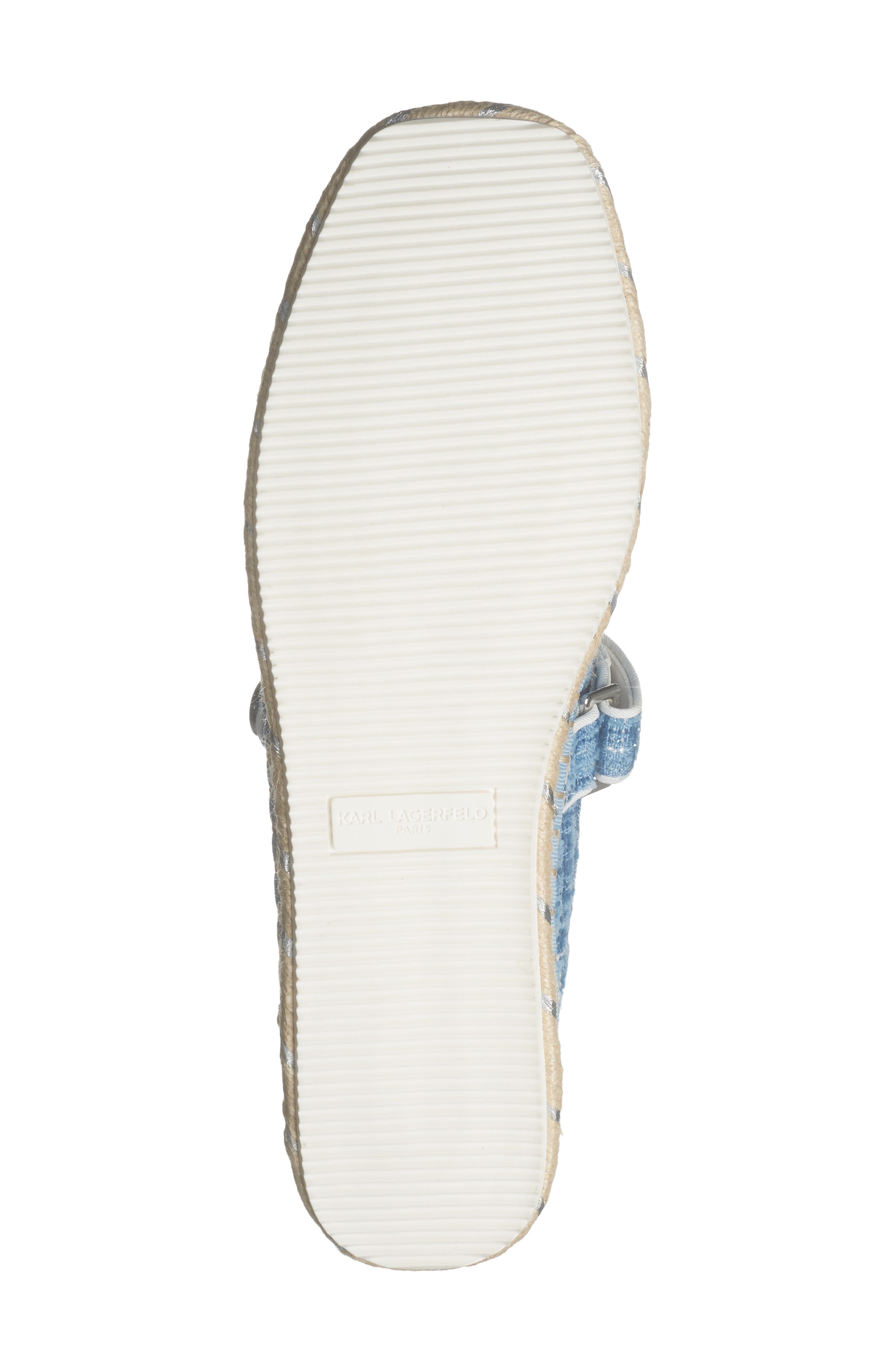 KARL LAGERFELD PARIS Mikai Mary Jane Espadrille Flat, Alternate, color, Cornflower Blue