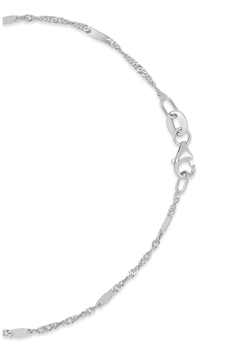 14K Gold Flat Link Chain Necklace, Alternate, color, 14K WHITE GOLD
