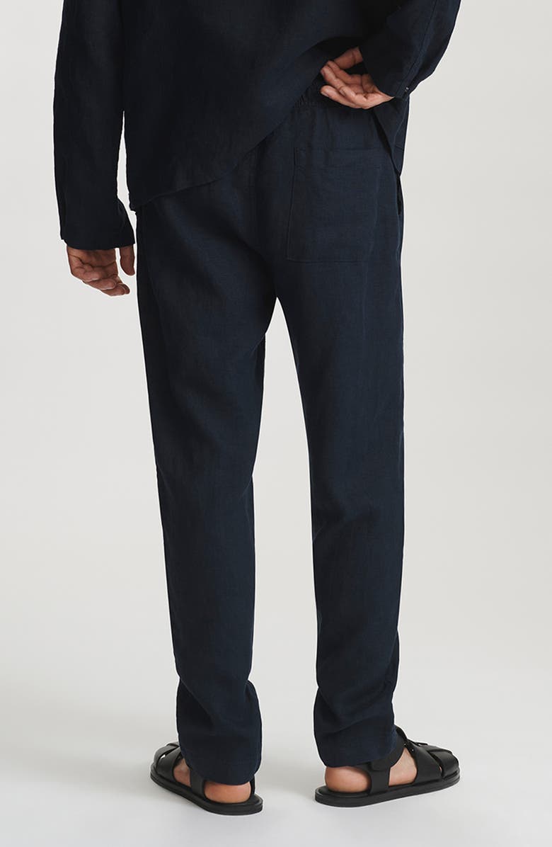 Mavi Jeans Drawstring Linen Pants, Alternate, color, Dark Sapphire