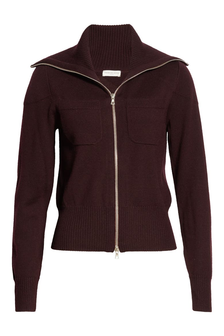 Mikko Knit Merino Wool Jacket, Alternate, color, AUBER