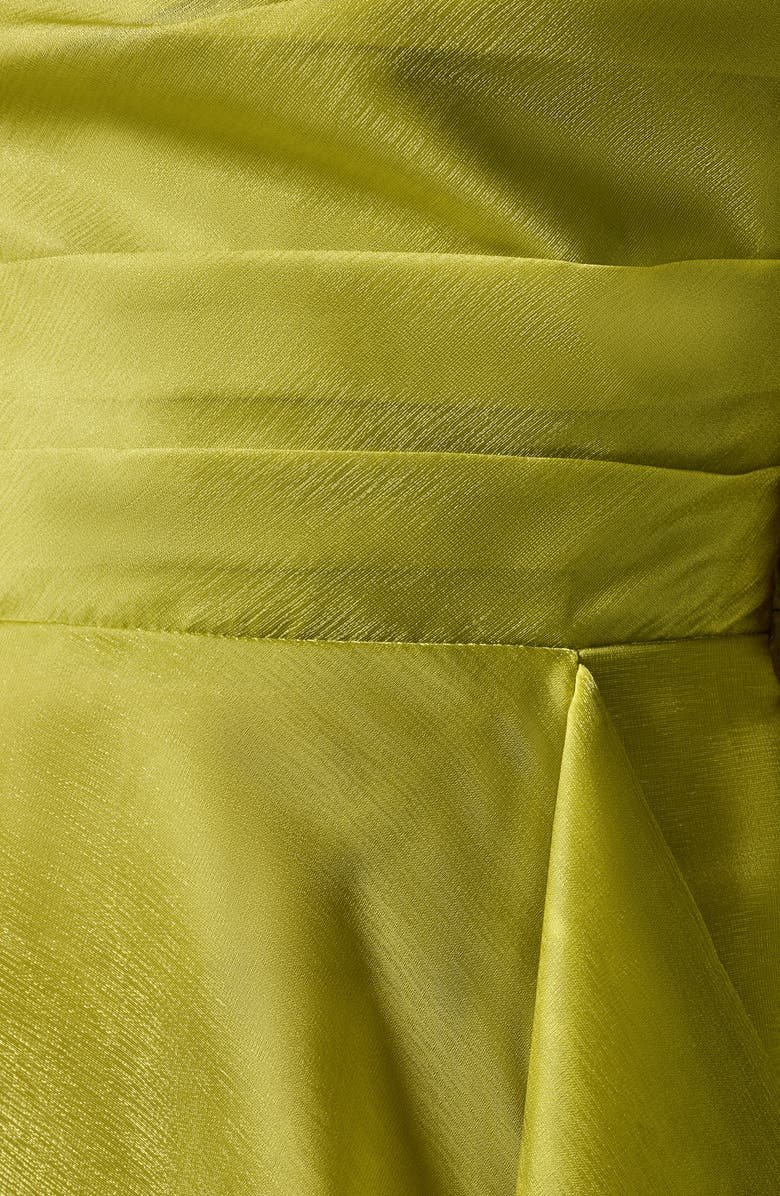 Donna Karan New York Strapless Ruffle Gown, Alternate, color, Summer Citrus