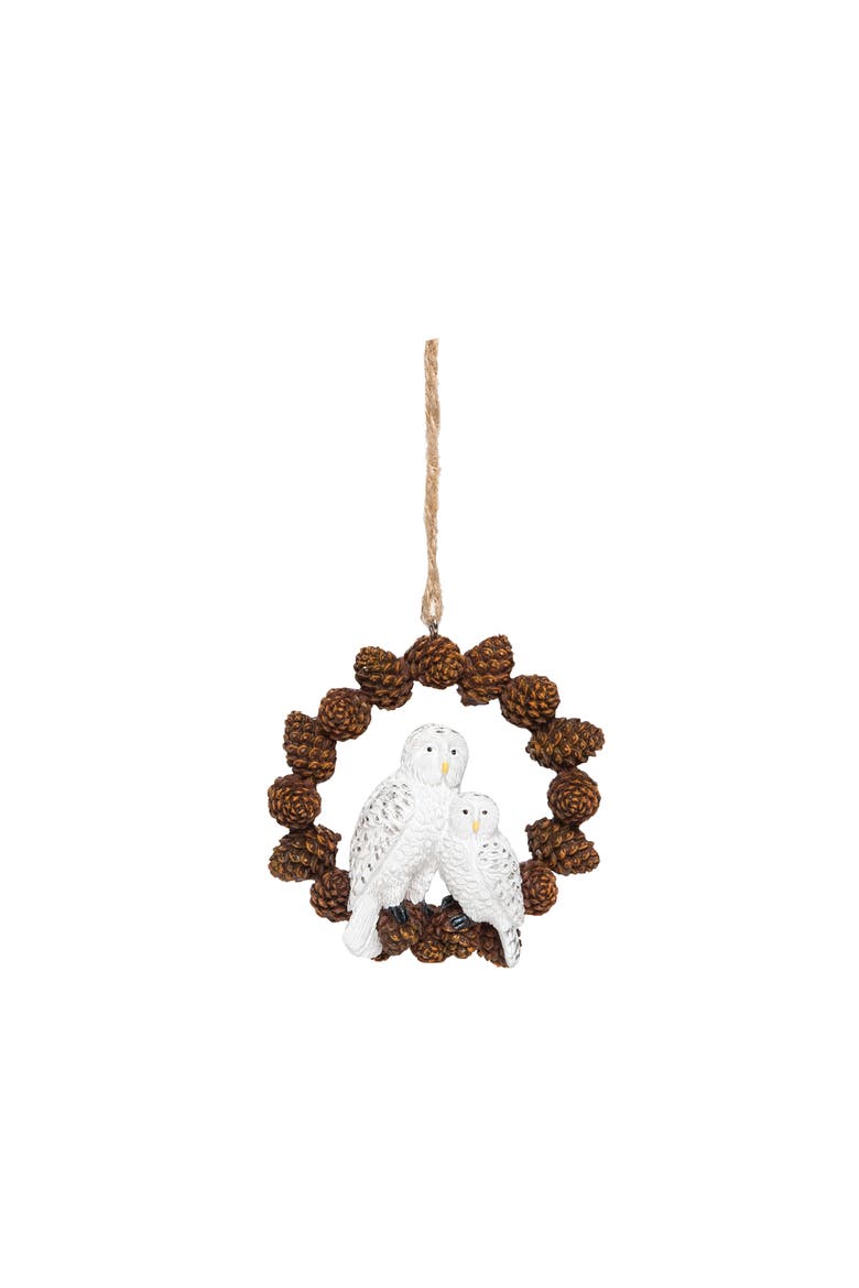 Owl Ornament, Main, color, White