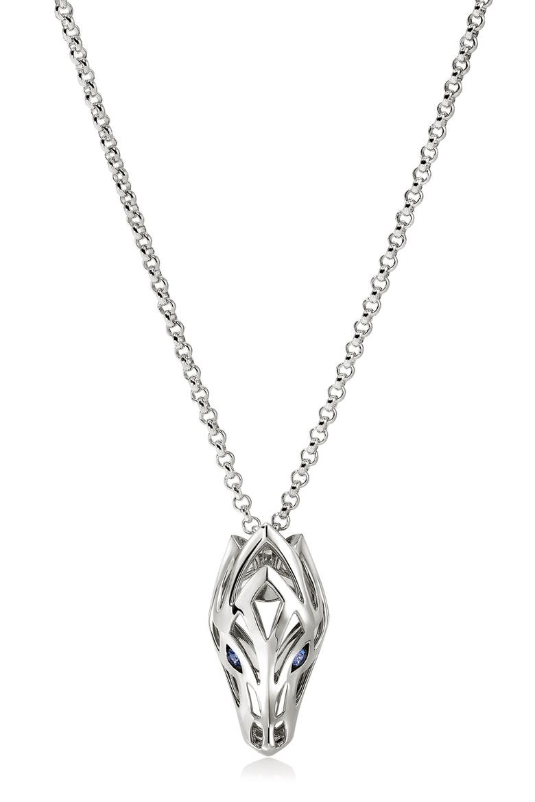 Naga Pendant Necklace, Main, color, SILVER