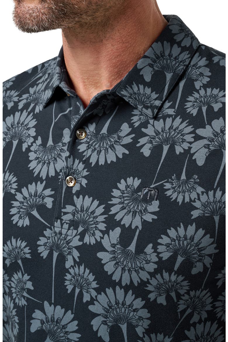 Comfortknit Breeze Floral Polo, Alternate, color, TOTAL ECLIPSE