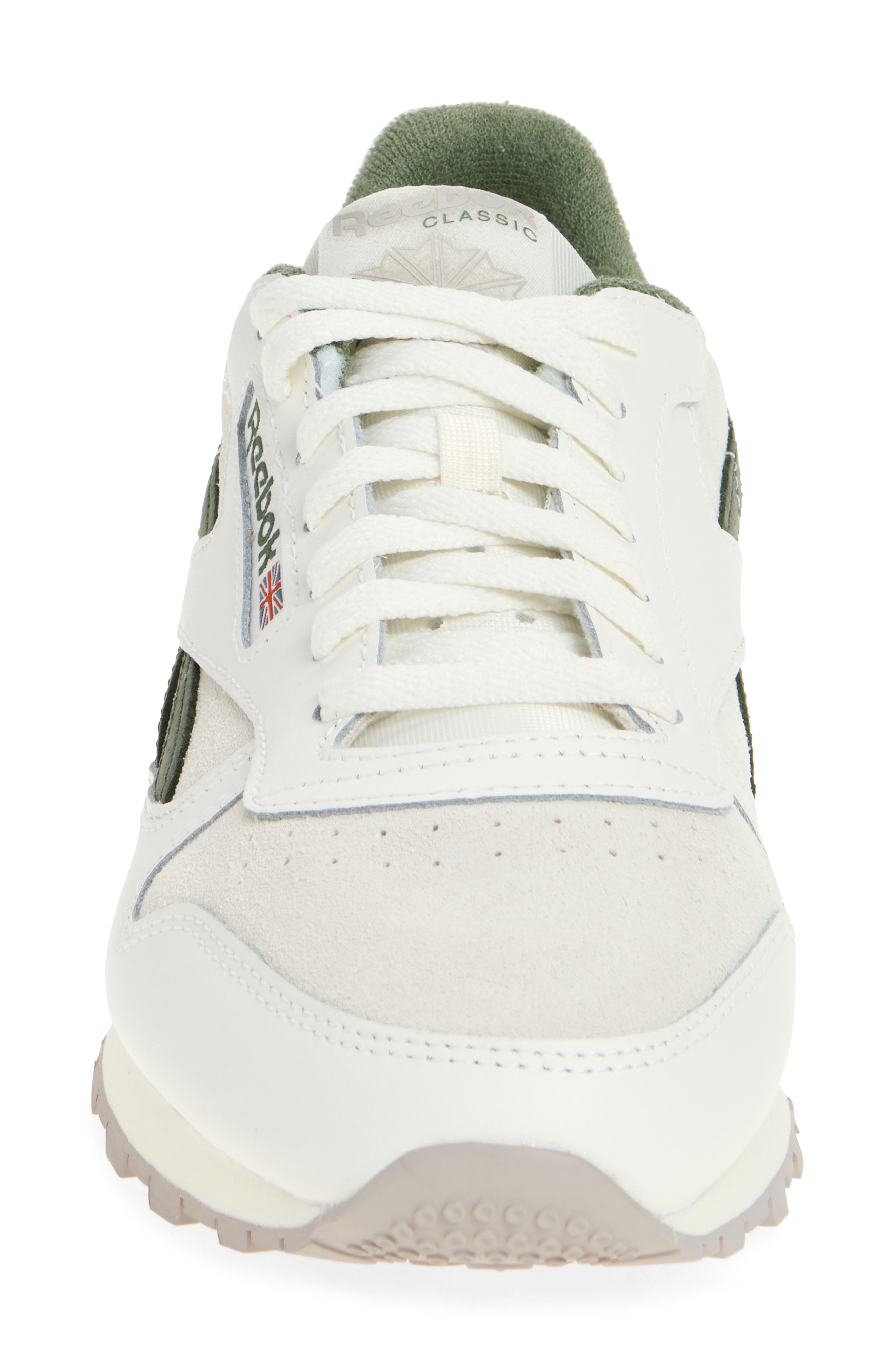 Reebok Classic Leather Sneaker, Alternate, color, Chalk/ Chalk/ Breakaway Green