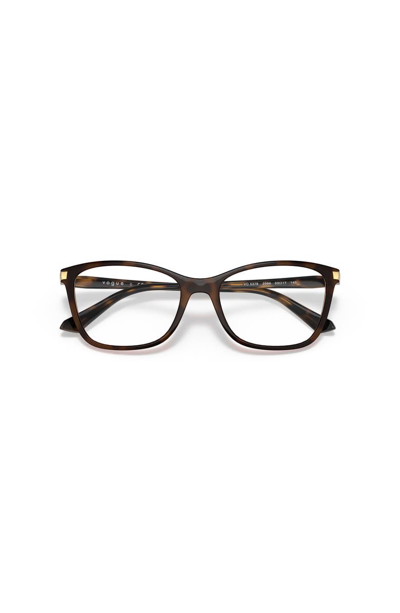 Vogue Eyewear 53mm Rectangle optical glasses, Alternate, color, Brown