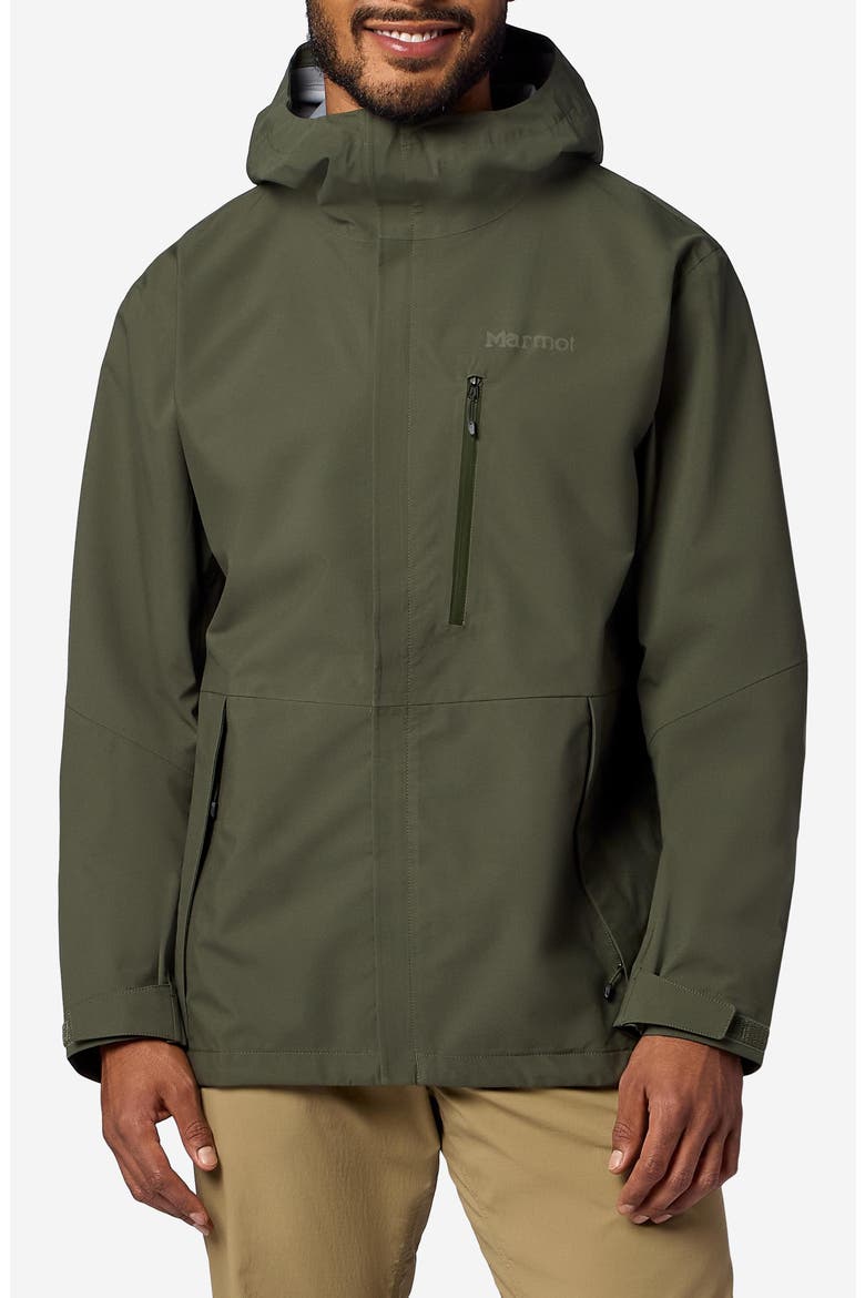 PreCip® Eco Pro Waterproof Hooded Jacket, Main, color, NORI