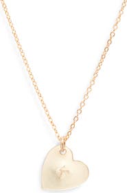 Set & Stones Sophia Initial Heart Pendant Necklace