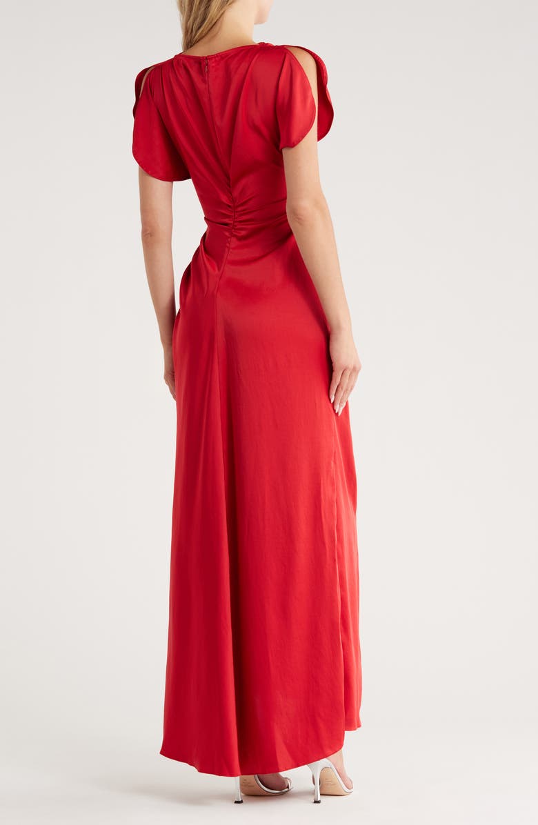 A.L.C. Nadia Side Twist Maxi Dress, Alternate, color, Really Red