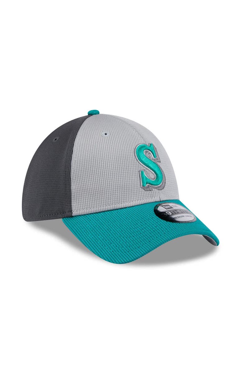 New Era Men's New Era  Gray/Teal Seattle Mariners 2025 Batting Practice 39THIRTY Flex Hat, Alternate, color, 