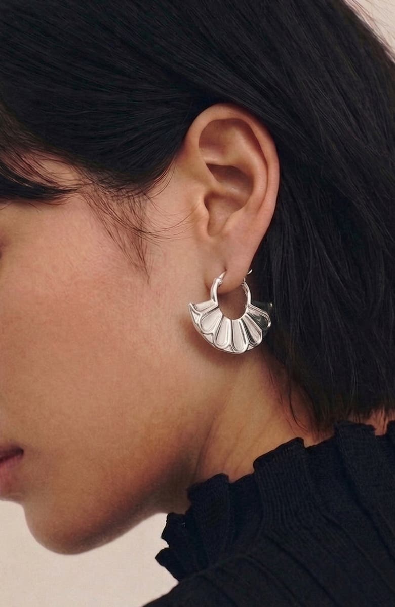 YOJ Tali Hoops in Silver, Alternate, color, Silver