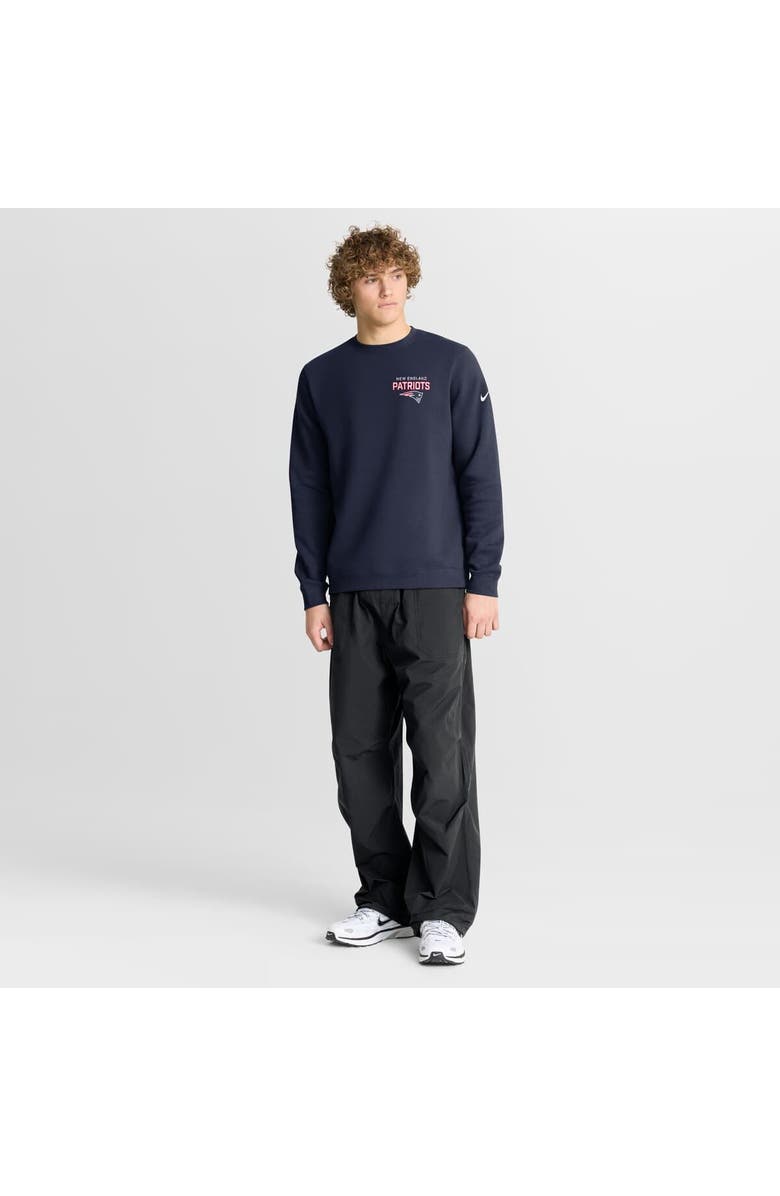 Nike Men's Nike Navy New England Patriots Primetime Club Fleece Pullover Sweatshirt, Alternate, color, Navy