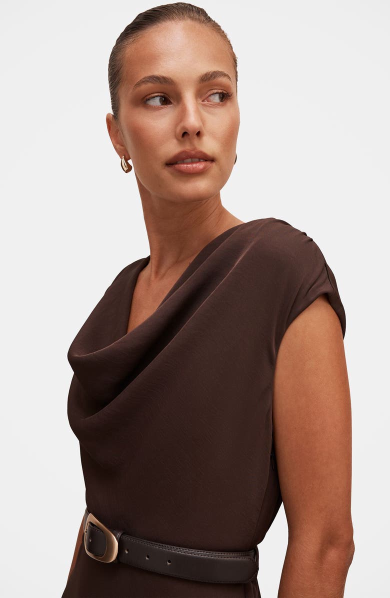 Ever New Estelle Belted Cowl Neck Maxi Dress, Alternate, color, Chocolate