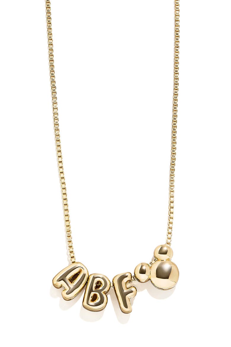 Personalized Disney® Bubble Charm Necklace, Main, color, GOLD