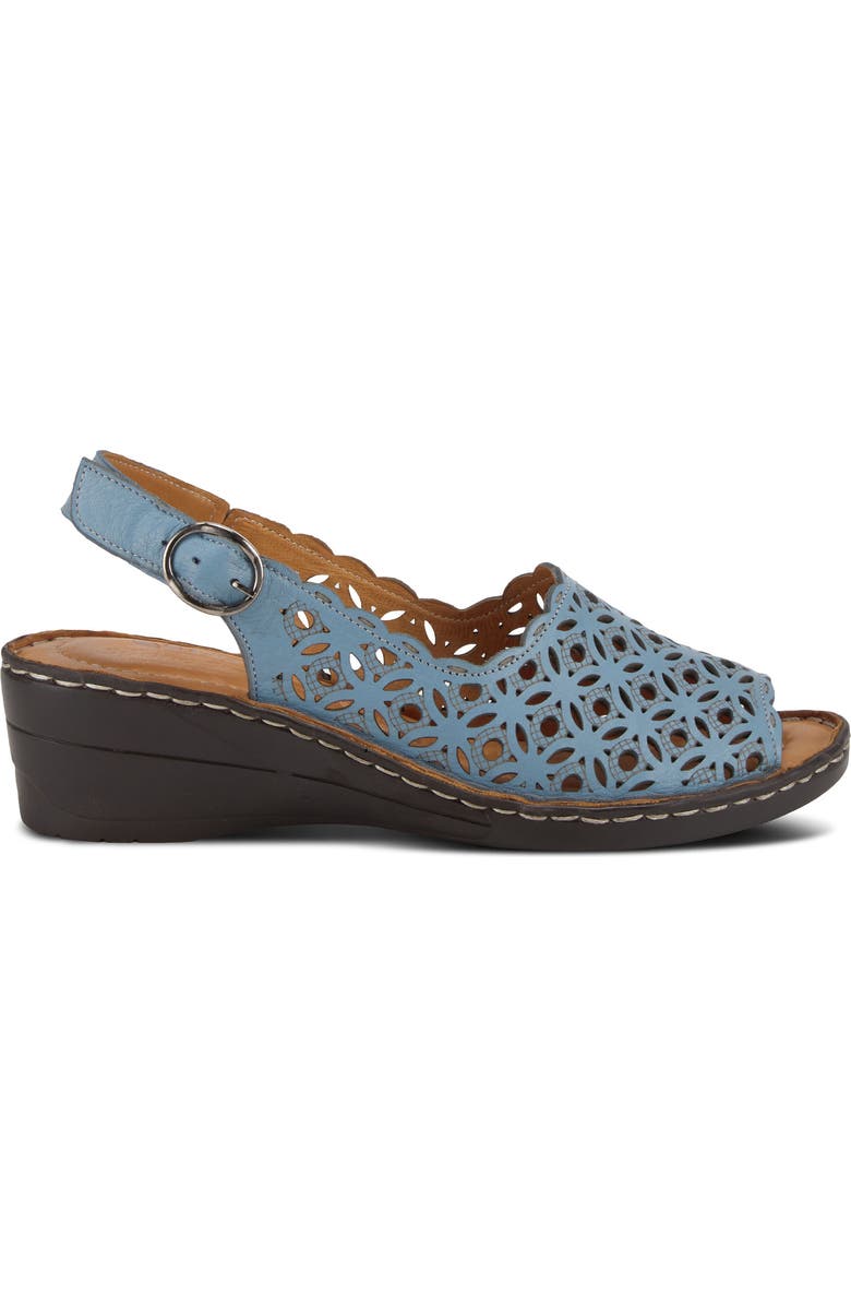 Spring Step Belizana Wedge Sandal, Alternate, color, Blue Leather